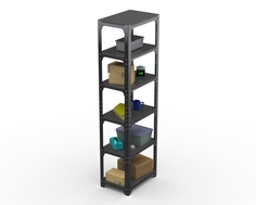Стеллаж Metalex Kit Comfort 2000х400х500 6 полок, Серый