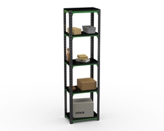 Стеллаж Metalex Kit Comfort 2000х500х600 5 полок, Серо-зеленый