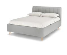 Кровать полутораспальная Rooney, 120х200, Велюр Teddy 023 Серый Armos