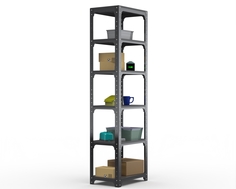 Стеллаж Metalex Kit Comfort 2200х500х600 6 полок, Серый