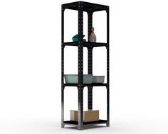 Стеллаж Metalex Kit Comfort 1800х400х600 4 полки, чёрный