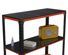 Стеллаж Metalex Kit Comfort 2000х1500х300 4 полки, оранжево-чёрный
