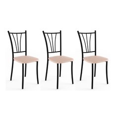 Комплект стульев 3 шт. SuperDoma Моцарт-03 Пудра/Черный муар