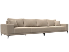 Диван прямой Хит Диванов Льюес Лонг велюр, бежевый