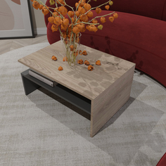 Журнальный стол Френдис 2 70x50x40 Дуб Сакраменто/Черный графит No Brand