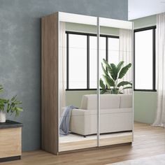 Шкаф-купе Прайм Зеркало/Зеркало, 160х57х230 Е1 1PZZ_160_S