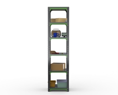 Стеллаж Metalex Kit Comfort 2200х600х600 6 полок, Серо-зеленый