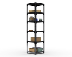 Стеллаж Metalex Kit Comfort 2200х400х400 6 полок, чёрный