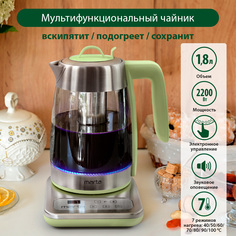 Чайник электрический Marta MT-4554 1.8 л серебристый, зеленый, прозрачный