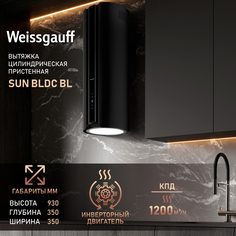 Вытяжка островная Weissgauff Sun BLDC BL черная