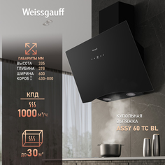 Вытяжка настенная Weissgauff ASSY 60 TC BL черный