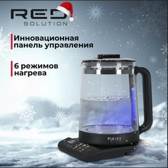 Чайник электрический RED SOLUTION KG1330D 2 л прозрачный, черный