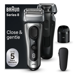 Электробритва Braun 8567 серебристый; черный