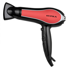 Фен Supra PHS-2206L, 2200Вт, черный, красный
