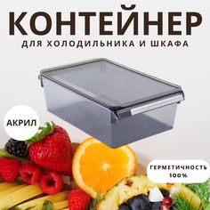 Контейнер для холодильника или шкафа PRIMANOVA M-E27-40-25K черный 32.5х20.5х10 см