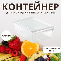 Контейнер для холодильника или шкафа PRIMANOVA M-E27-40-16K прозрачный 32.5х20.5х10 см