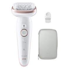 Эпилятор Braun Silk-epil SES9-000 белый, розовый