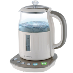 Чайник электрический Endever Skyline KR-365G 1.5 л бежевый, коричневый