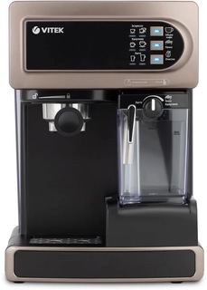 Кофеварка Vitek VT-1517 BN, рожковая, коричневый / черный