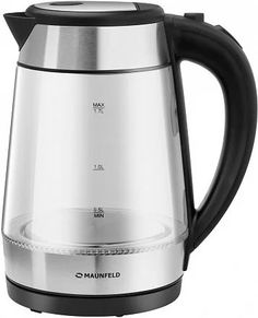 Чайник электрический MAUNFELD MGK1710GS 1.7 л черный, прозрачный
