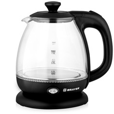 Чайник электрический Brayer BR6106 1 л прозрачный; черный