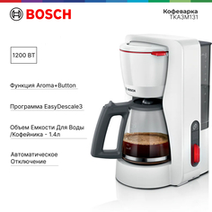 Кофеварка капельного типа Bosch TKA3M131 белый