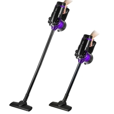 Ginzzu VS115 Пылесос вертикальный, контейнер, 800 Вт, черно/фиолетовый