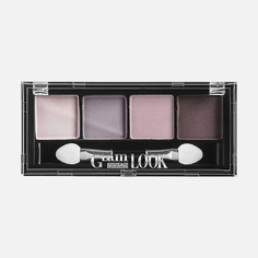 Тени для век Luxvisage Glam Look 4 оттенка, №04 Лиловые, 4 г