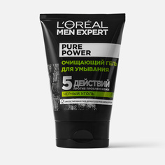 Гель для умывания LOreal Paris Men Expert Черный Уголь мужской, очищающий 100 мл