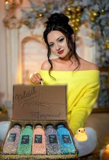 Подарочный набор Kolesik соль для ванн 5 шт 420 г