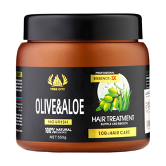Маска для волос Tree City "Olive&Aloe" с экстрактом оливы и алоэ, 550 г