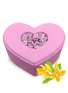 Гейзер для ванны BADA BOOM Love Bomb Pink с солью, в форме сердце 230 г