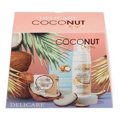 Косметический набор подарочный DeliСare СoСonut для женщин 3 предмета Delicare
