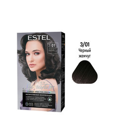Краска для волос ESTEL Color Signature 3.01 черный жемчуг 60+60+50 мл