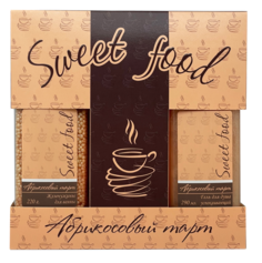 Набор Sweet Food Абрикосовый тарт жемчужины для ванны 220 г и Гель для душа 290 мл