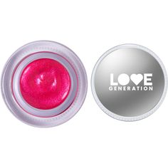 Тени для век Love Generation Стекловата кремовые, №01 Сияющий малиновый, 2 г