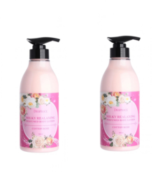 Лосьон для тела Deoproce Milky Relaxing Perfumed Body Lotion Cotton Rose 500 мл 2 шт