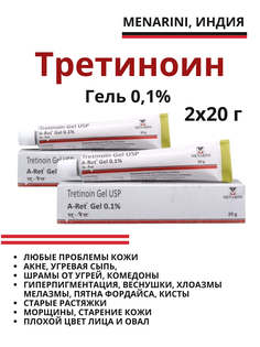 Гель для кожи Menarini 0.1% 2 шт х 20 г