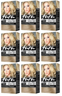 Краска для волос Fara Classic тон 531 Платиновая блондинка 9 шт