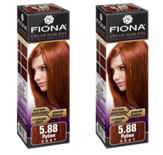 Крем-краска для волос Fiona тон 5.88 Рубин 2 уп
