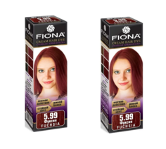 Крем-краска для волос Fiona тон 5.99 Фуксия 2 уп