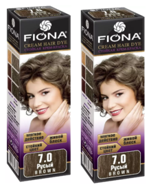 Крем-краска для волос Fiona тон 7.00 Русый 2 уп