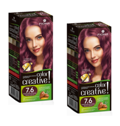 Краска для волос Fiona Creative color тон 7.6 Рубиновая роскошь 2 уп