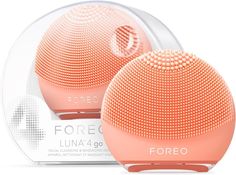 Щетка 2-в-1 для очищения кожи лица Foreo Luna 4 go Travel-версия цвет персиковый