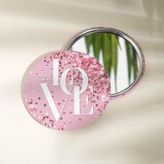 Зеркало карманное Love, d=7 см No Brand