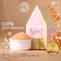 Соль для ванны URAL LAB Чудес аромат имбирного пряника Новый Год 200г
