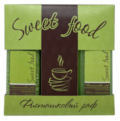 Набор Sweet Food фисташковый раф жемчужины для ванны 220г и гель для душа 290мл