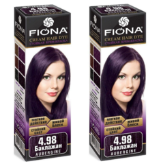 Крем-краска для волос Fiona тон 4.98 Баклажан 2 уп
