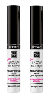 Гель для бровей Витэкс Фиксирующий Brow Fix & Style 5 мл 2 шт Viteks