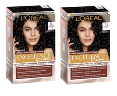 Крем-краска для волос LOreal Paris Excellence Nudes оттенок 1U Универсальный черный 2шт